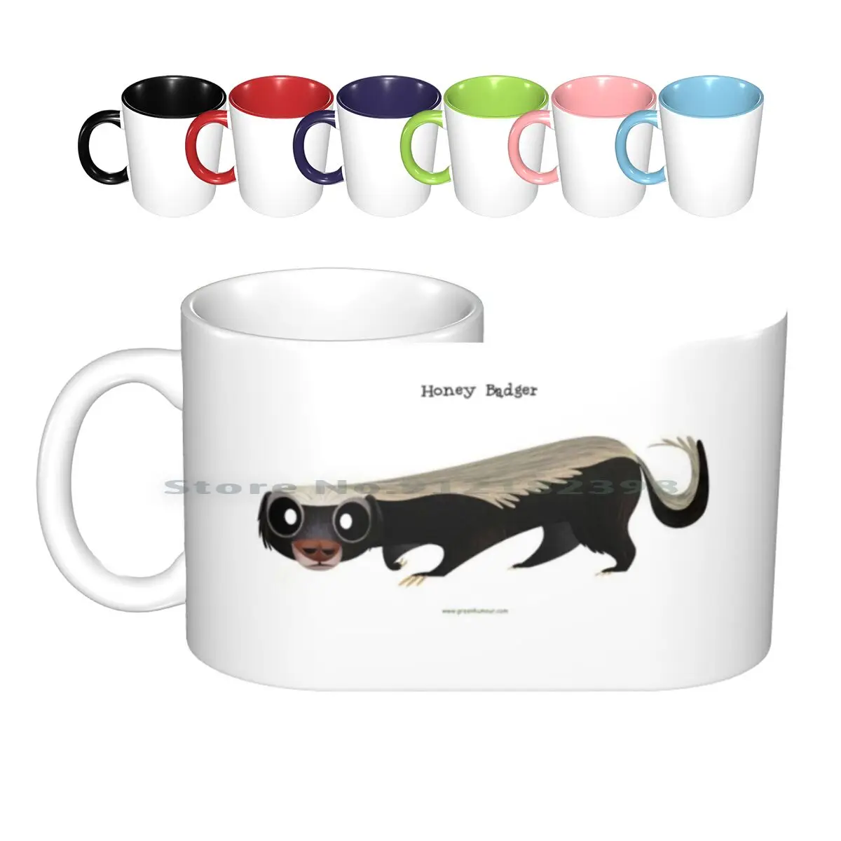 Honey Badger Ceramic Mugs Coffee Cups Milk Tea Mug Honey Badger Badger Mammal Fearless Brave Carnivore Honey Wildlife India