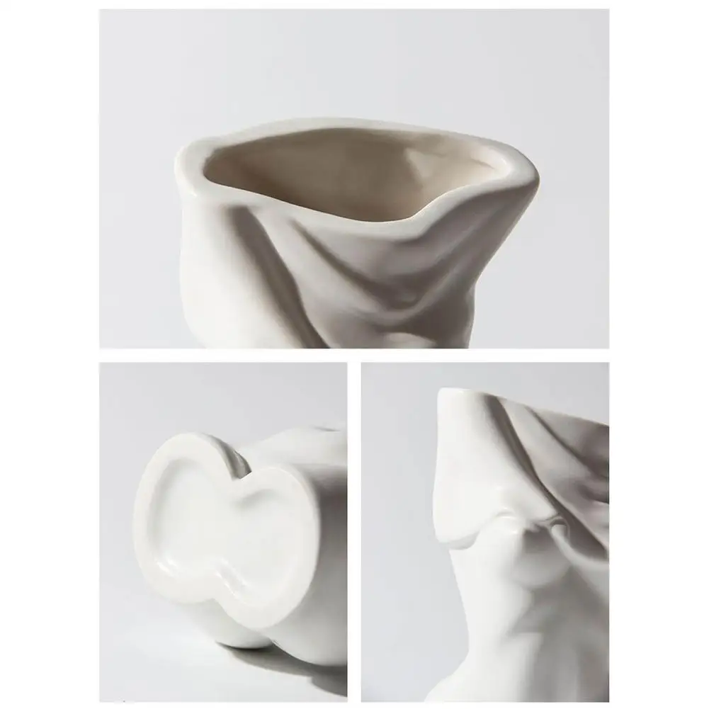 Female Body Ceramic Vase Woman Body Ceramic Vase Bust Sculpture Flower Pot Flower Arrangement Container Nude Female Vase