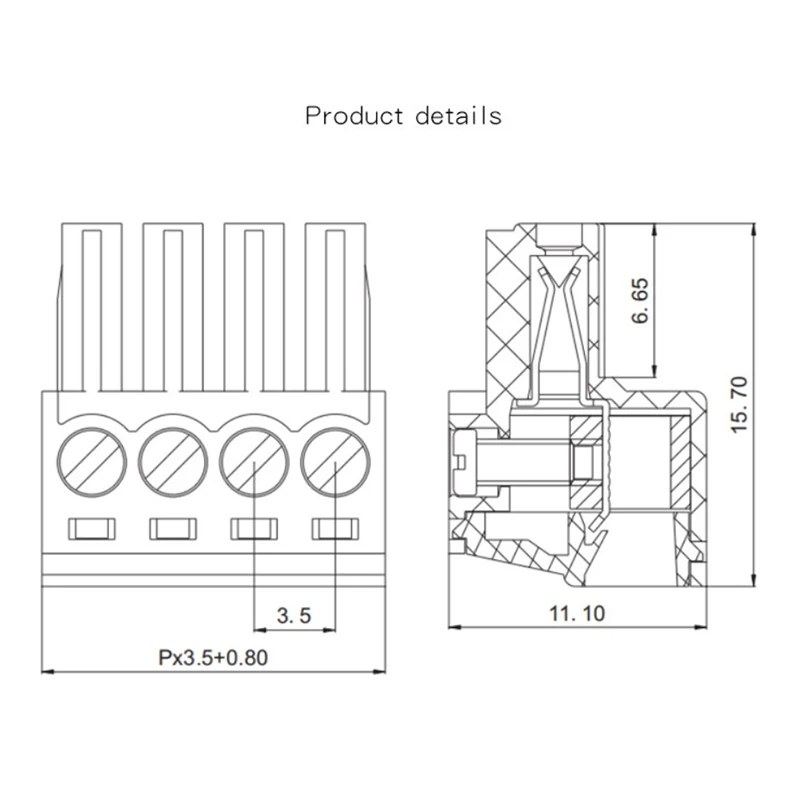 (10 Pieces) KF2EDGK - 3.5mm - 2P 3P 4P ~ 24P Pluggable Connector Terminal Block (Plug) 3.5 Pitch 2EDGK 15EDGK