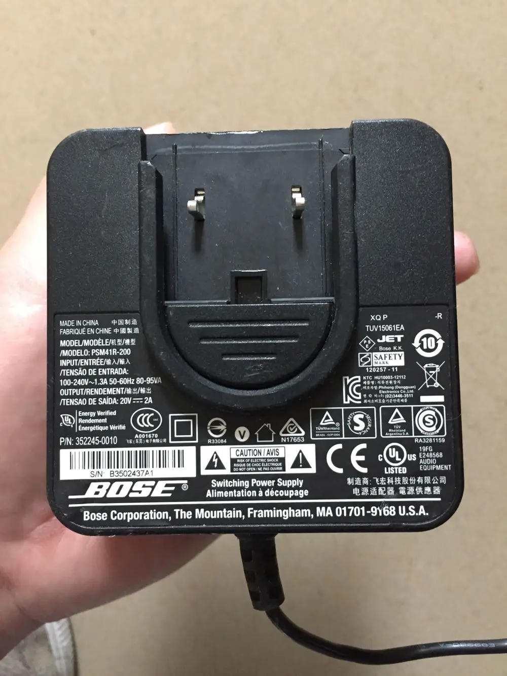 Usado 20v Psm41r200 3522450010 Adaptador para Bose Sounddock Soundlink Alto-falante i ii Iii N123 300769-003 4icr19 66 Carregador de Energia