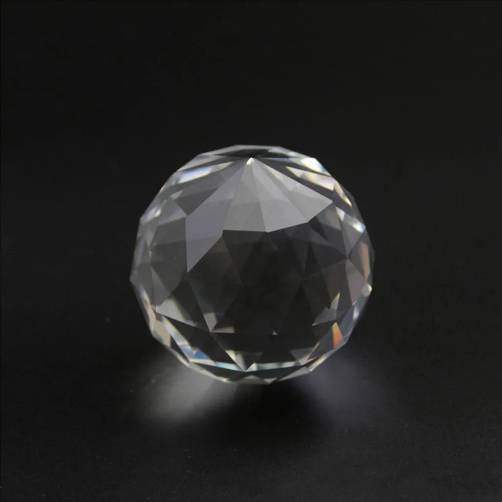 hbl 50mm/60mm/70mm Clear Cut Gazing Ball Crystal Glass Ball Faceted Crystal Sphere Prism Lighting Part Home Hotel Decor