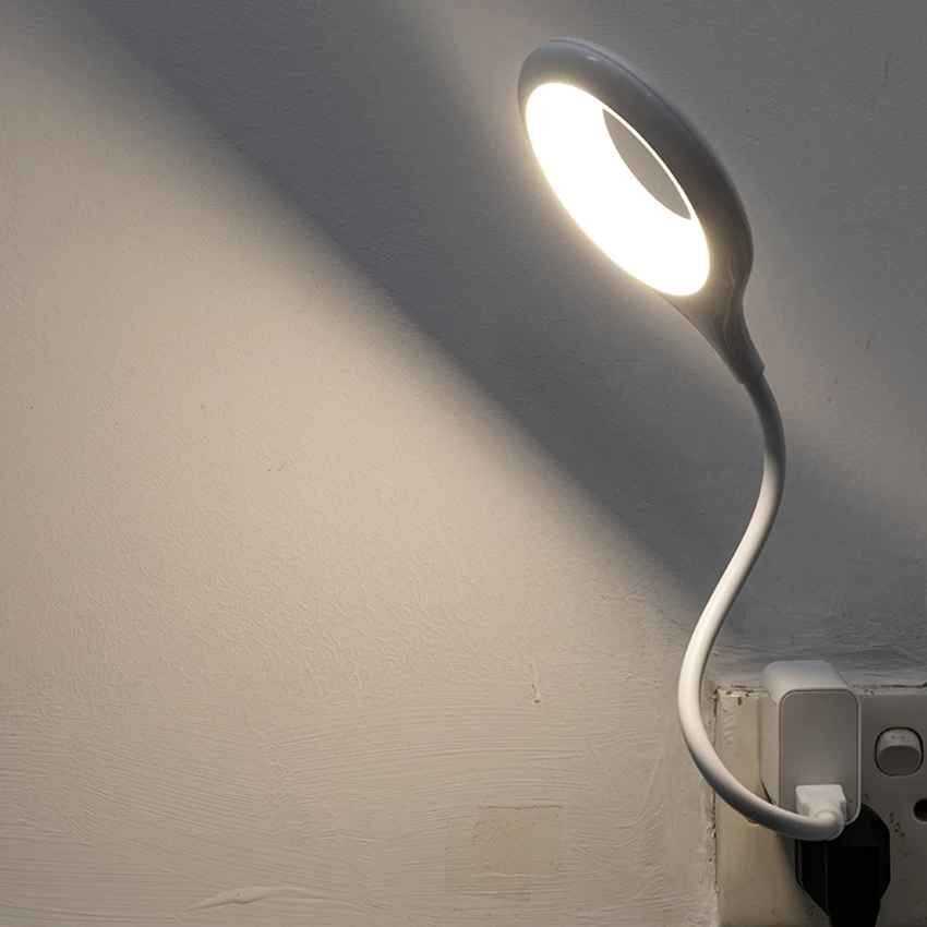 Lampada da lettura USB lampada a luce LED interruttore tattile dimmerabile, luce notturna portatile a collo d'oca flessibile per Laptop, Desktop, PC
