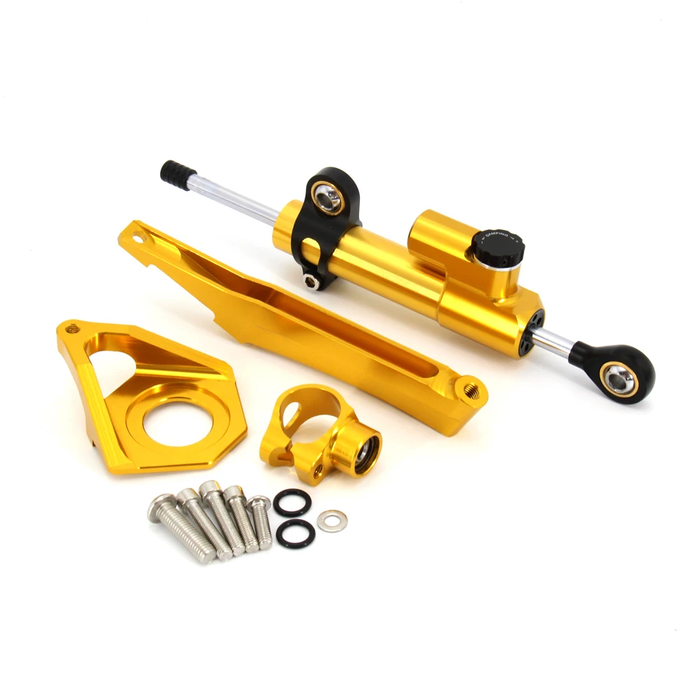 Voor YAMAHA YZF R6 YZF600 2003 2004 2005 Motorfiets Hoge kwaliteit koolstofvezel CNC Stuurdemper Stabilizer Beugel Volledige