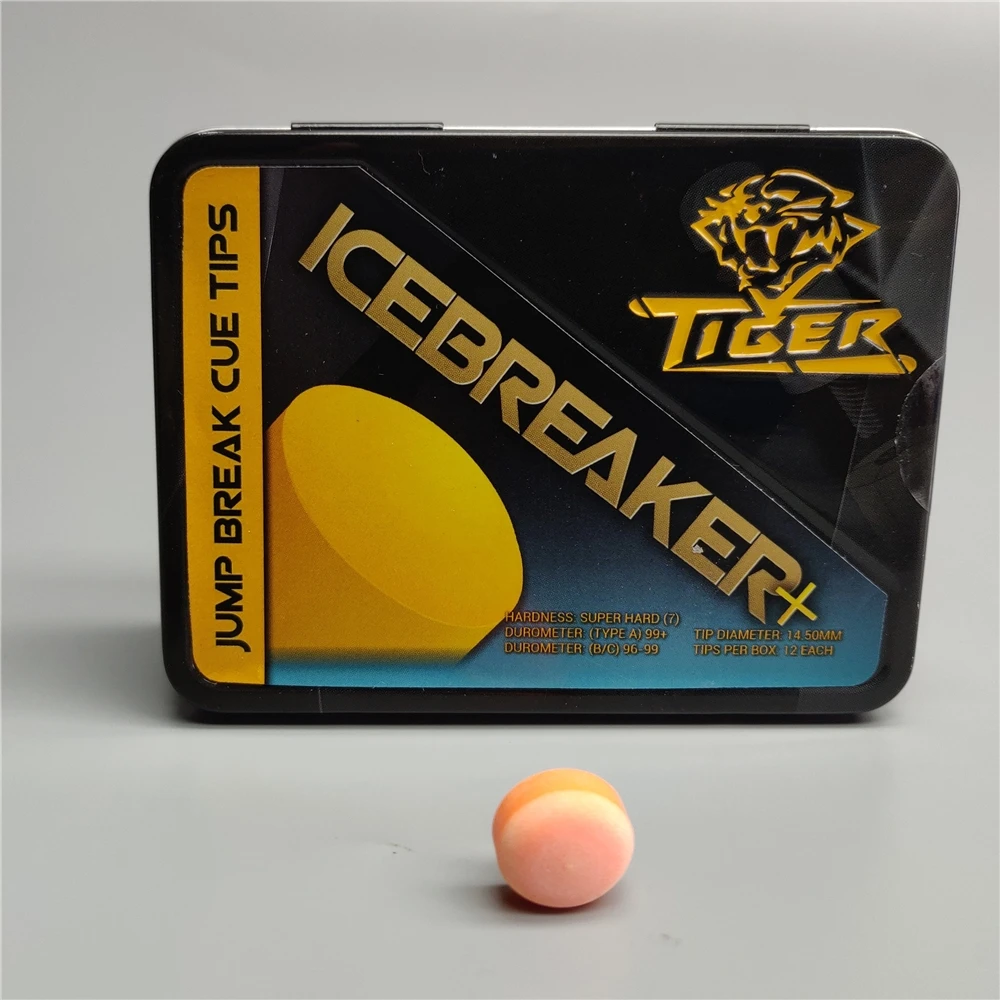 Tiger Icebreaker+ Break & Jump Pool Cue Tips 14.5mm Phenolic Bakelite Super Hard Break Jump Tips Pool Billiard Accessories