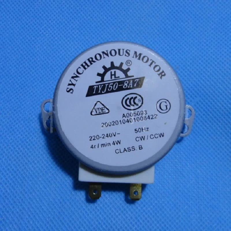 Microwave Oven Turntable Synchronous Motor 4W AC 220-240V 4 RPM CW/CCW