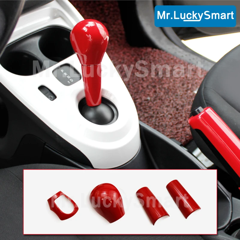 4Pcs Car Gear Lever Plastic Decorative Cover For Mercedes Smart 453 Fortwo Forfour Car Styling Accessories Interior Products