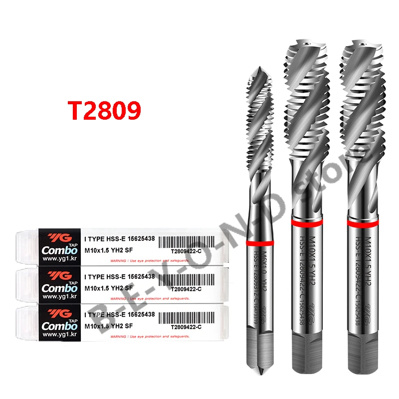 Original Tapping South Korea YG Combo Multi-functional Spiral Apex Taps T2829 T2809 T1022 T1121 T1023 M3 M4 M5 M6 M8 M2.5x0.45