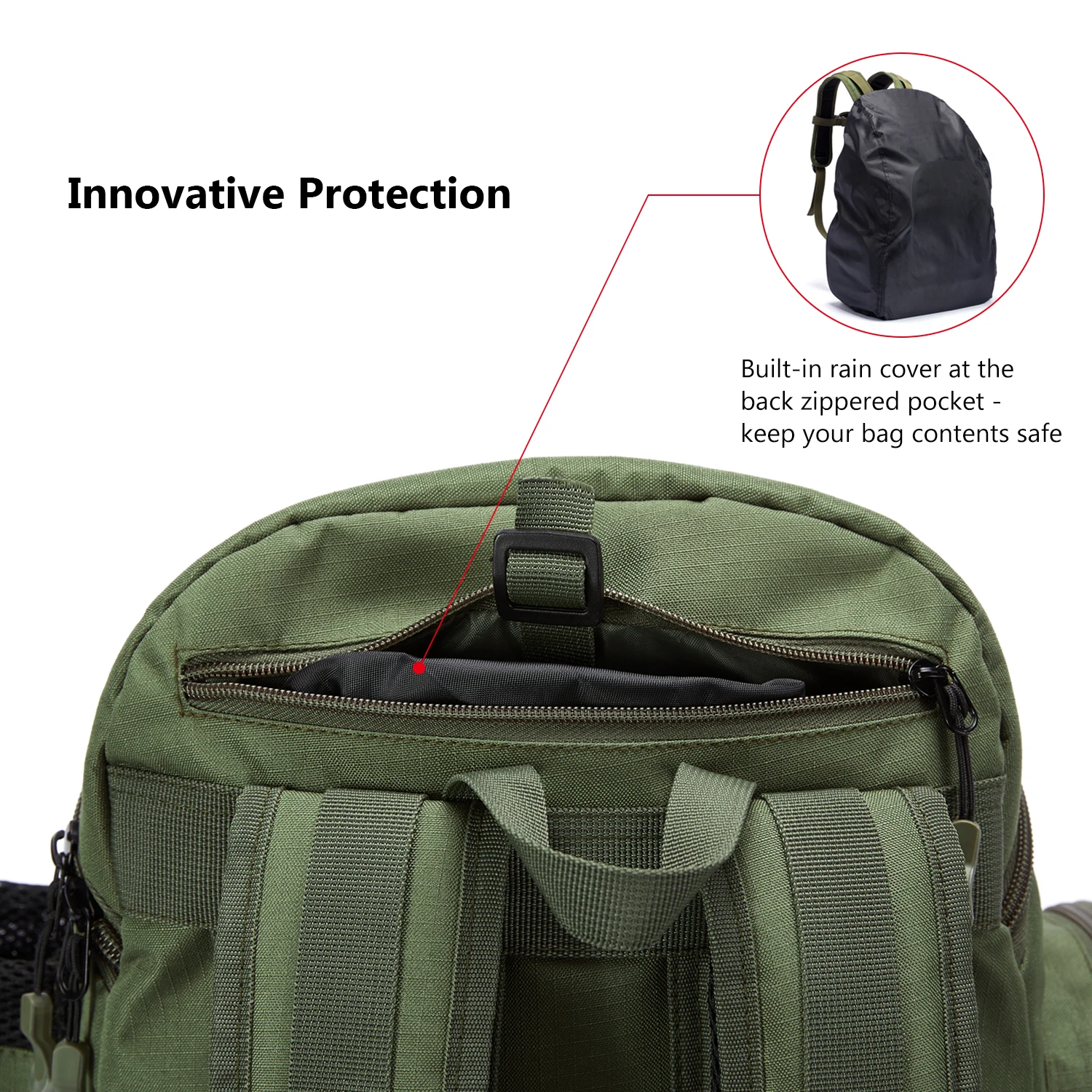 Bassdash Fishing Tackle Backpack Water Resistant Lightweight Tactical Bag Soft with Rod Holder and Protective Without Trays