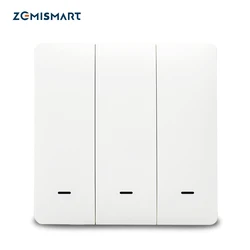 Zemismart WiFi Push Swicth Tuya Smart Life Control One Two Three Gangs 110v 220v Timer Control