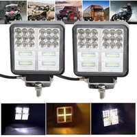 Car accessories LED Pods Light Bar 4Inch 108W Square LED work light for Truck Boat ATV Motorcycle Headlight 12V 24V Actual 36W