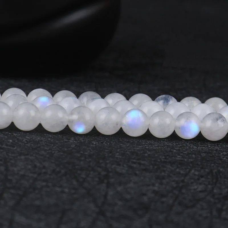 Natural Blue Flash Moonstone Beads,Loose Beads Grade AAA Round Shape 4/5/6/7/8/10/12mm 1 of 15\