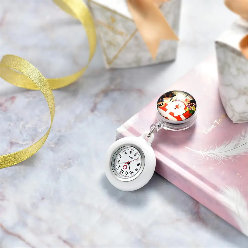 LANCARDO 2020 lovely Cute cartoon babbo natale infermiera orologi da tasca Doctor Clock regali orologio medico uomo donna nuovo arrivo 2021