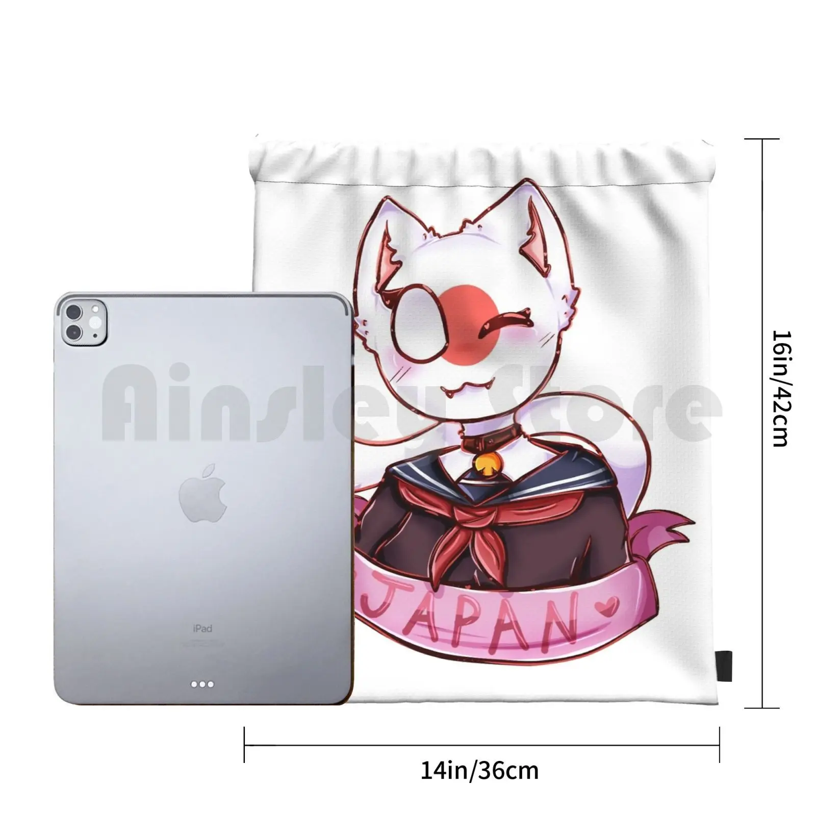 스파클 일본 컨트리휴먼 배낭 드로스트링 백, 승마 등산 체육관 가방