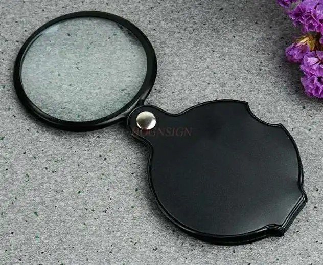 Magnifying glass 10 times 60mm optical glass portable elderly children students reading reading newspaper reading