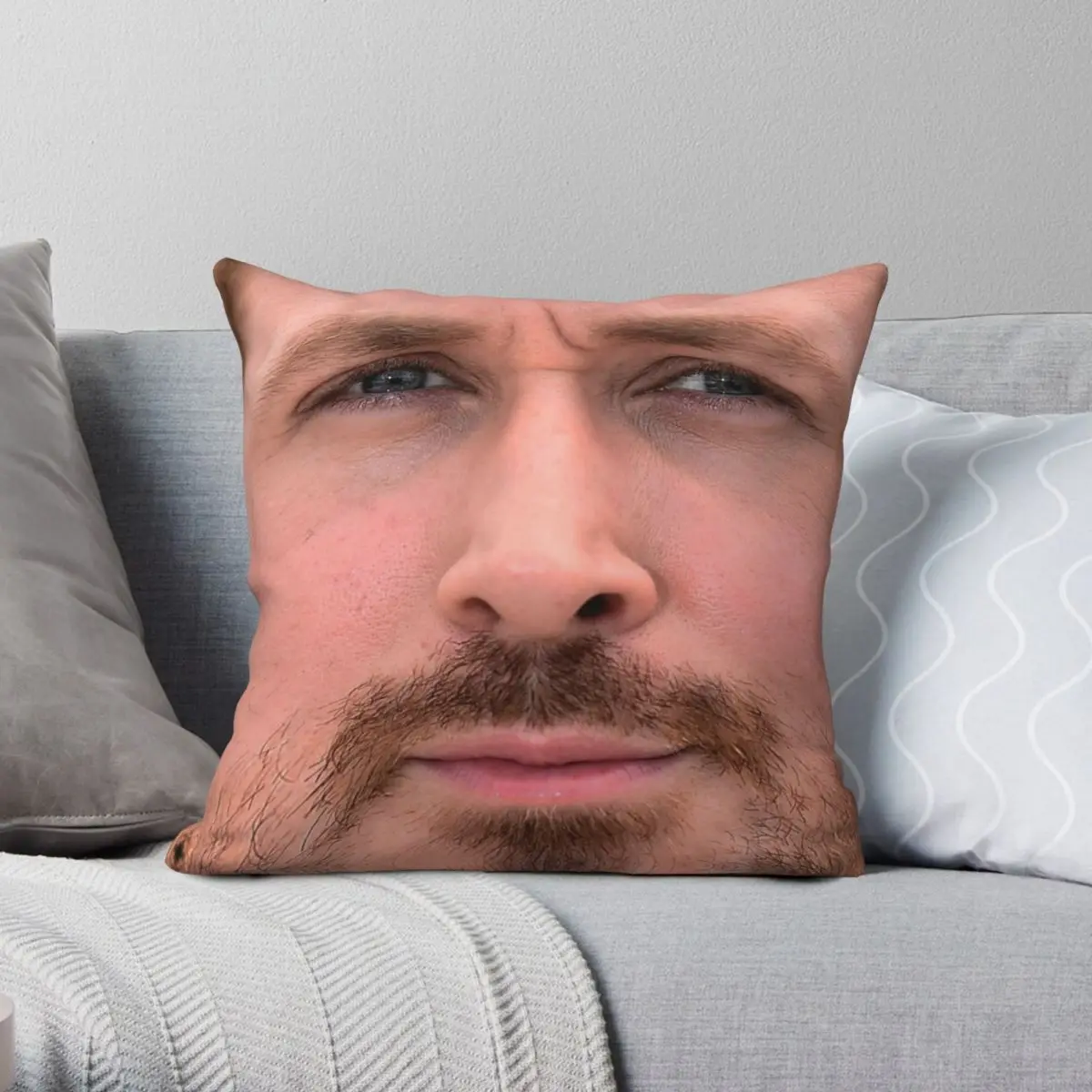 Ryan Gosling Face III Square Pillowcase Polyester Linen Velvet Pattern Zip Decor Throw Pillow Case Room Cushion Case 45x45