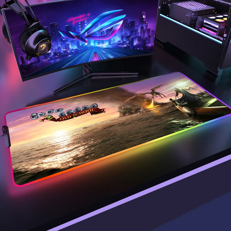 Large RGB Mouse Pad xxl Gaming Mousepad LED Mause Pad Gamer Copy Runescape Mouse Carpet Big Mause Pad Desk Pad Mat with Backlit