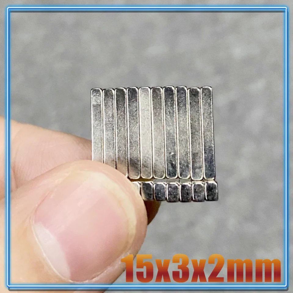 20~500Pcs 15x3x2 Neodymium Magnet 15*3*2 N35 NdFeB Magnets Block Super Powerful Strong Permanent Magnetic imanes Block