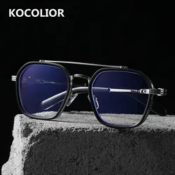 High Quality Brand Design Pure Titanium Men Anti Blue Light Radiation Glasses Computer Gaming Eyewear Women Blocking Ray Goggles