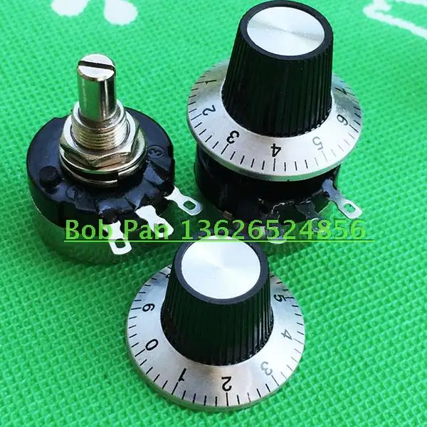 

5pcs TOCOS RV24YN lap carbon film potentiometer adjustable resistance with C-129mm cap calibration knob