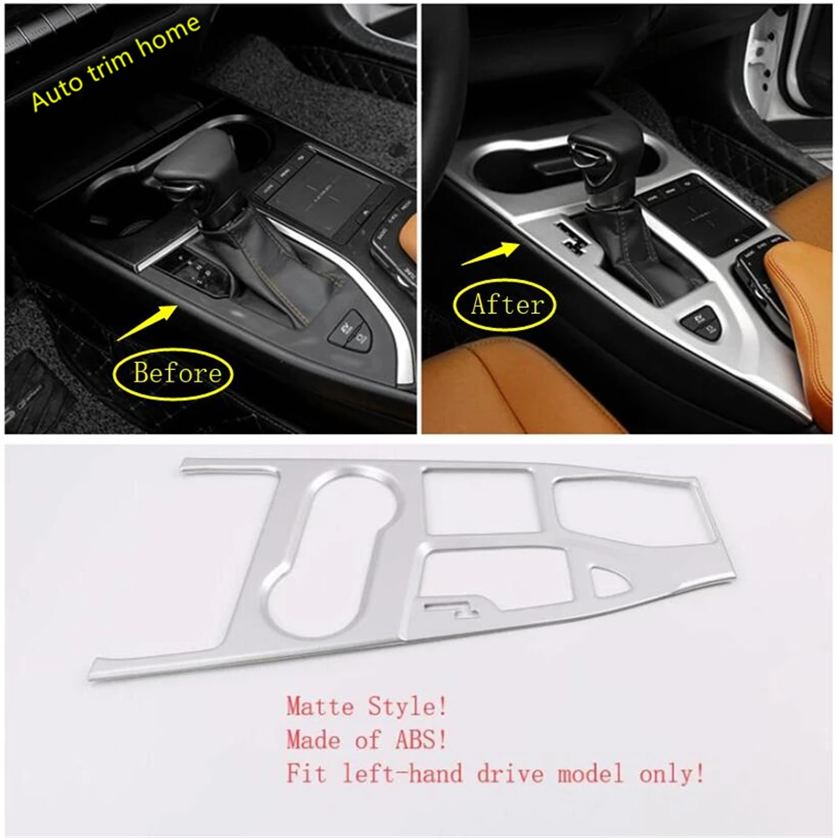 

ABS Carbon Fiber Matte Gear Shift Water Cup Holder Decoration Panel Cover Trim For Lexus UX 200 250H 2019 - 2024 Car Accessories
