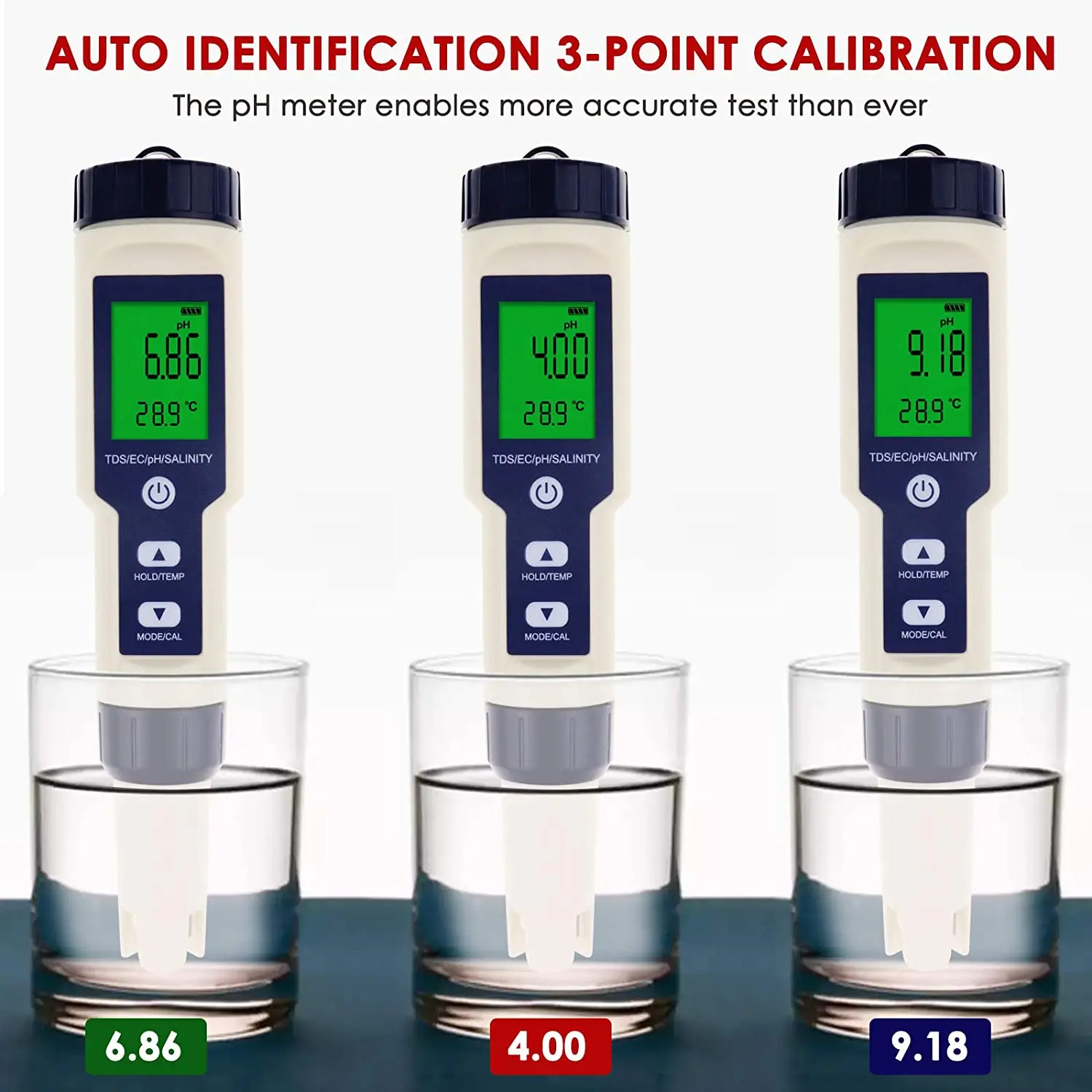 Измеритель PH TDS EC ORP, тестер температуры SG с подсветкой, цифровой измеритель качества воды, для аквариума, 2/3/4/5/7 в 1