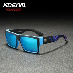 KDEAM Fashion Unisex Square Polarized Sunglasses Stylish Cool Men Durable High Quality Shades UV400 Classic Sun Glasses With Box