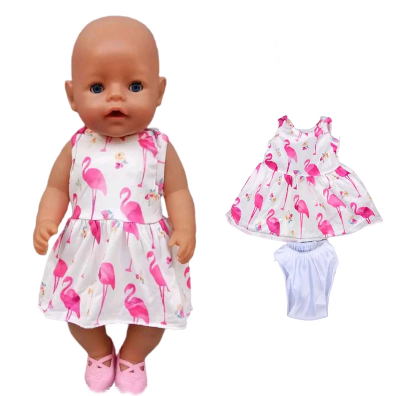Doll Unicorn Romper Clothes for 40cm 43cm Born Baby Doll Wear Sets for 18 Inch Doll Coat Accessories Toys Wear