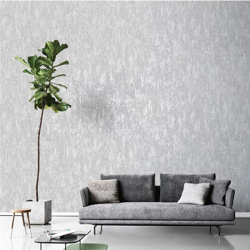 

Wellyu Nordic gray wallpaper plain color mottled retro industrial style background wall living room bedroom non-woven decoration