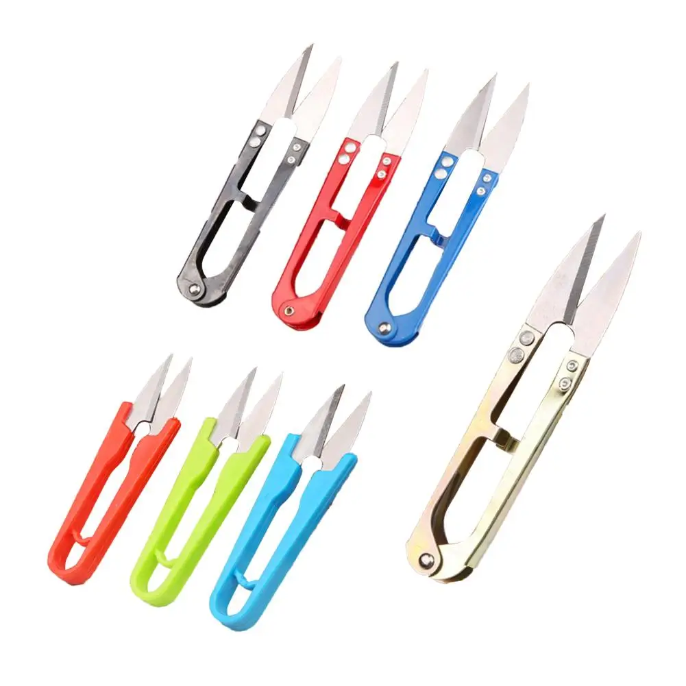 1Pcs ตัดเย็บกรรไกรสแตนเลส U รูปร่างตัด Clippers DIY เส้นด้าย Tailor Stitch Craft Home เครื่องมือเย็บปักถักร้อย