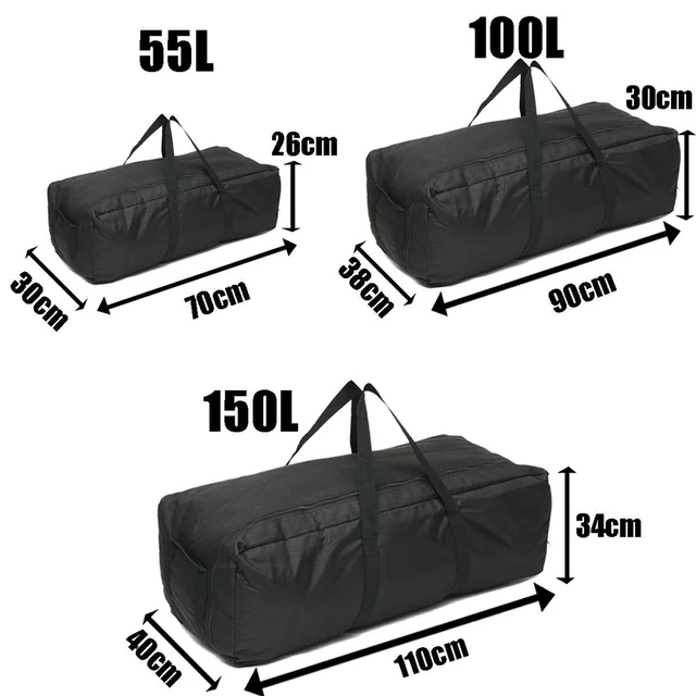 150L 100L 55L Travel Handbag Gym Bag Outdoor Men's Black Large Capacity Fitness Weekend Overnight Waterproof Sport Bags X411D 6 Large Capacity Waterproof Travel and Gym Bag for Men – view 6