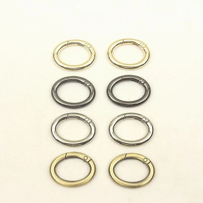 

20pcs 25mm Metal Oval Spring O Ring Buckles Openable Keyring Dog Snap Trigger Clasp Clip Bag Belt Leather Craft DIY Bag Parts