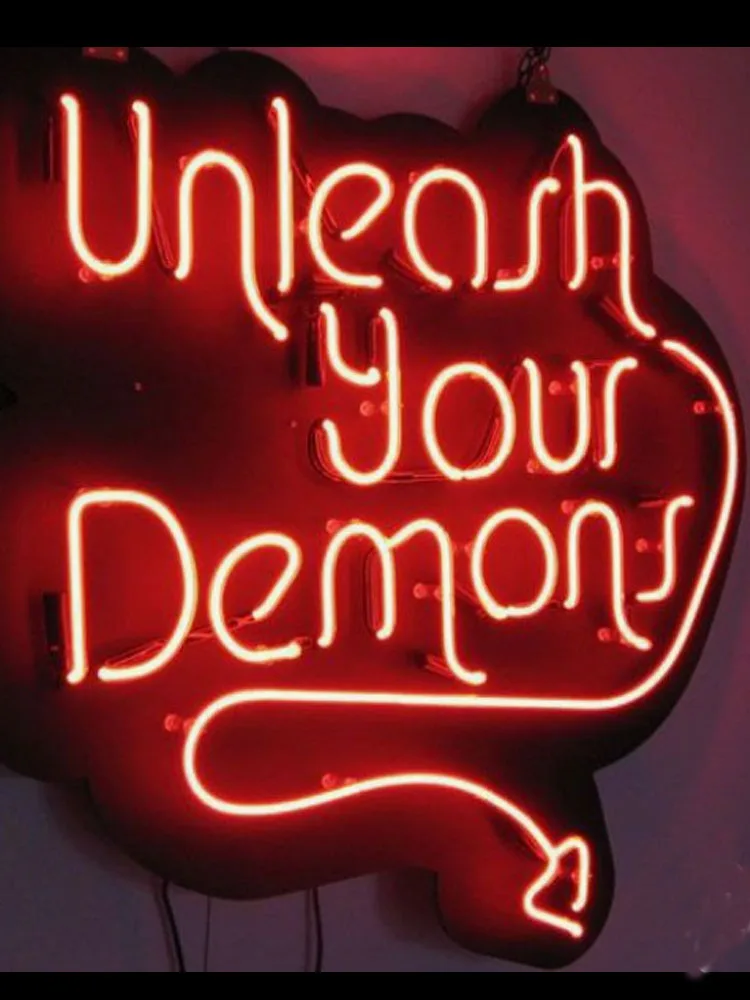 Neon Sign For unlea your demons Glass Tubes Lamp Beer bar Home Lamp great Wall Deco light advertise custom DESIGN Handmade light