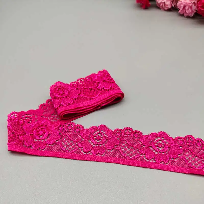 Beatiful 2Yard Thickened Soft Elastic 3.4CM Wide Lace Trim Diy Clothes Skirt Fabric Used For Underwear Panties Skirt Lace Ribbon