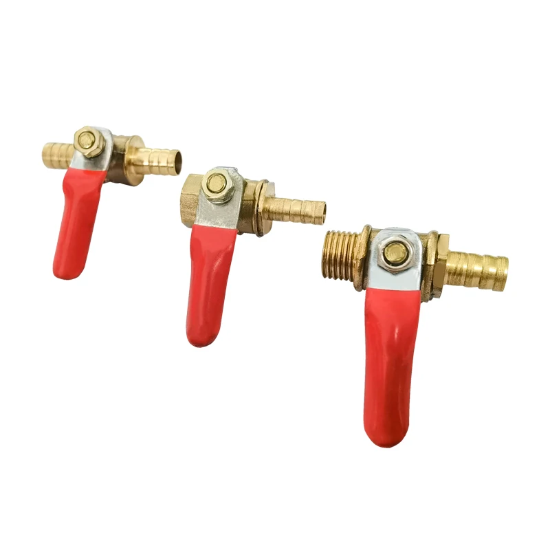 Válvula de esfera pneumática pagode pequena válvula de esfera interruptor de válvula pequena 1/4", 3/8", 1/2 "tubo de liberação de ar válvula de esfera de cobre.