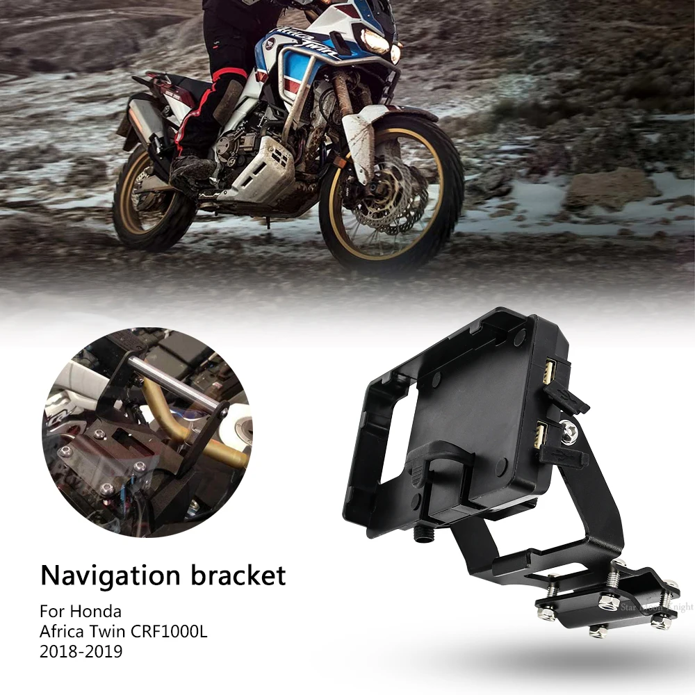 

For Honda Africa Twin CRF1000L 2018-2019 CRF 1000 L Motorcycle Front Phone Stand Holder Phone GPS Navigaton Plate Bracket