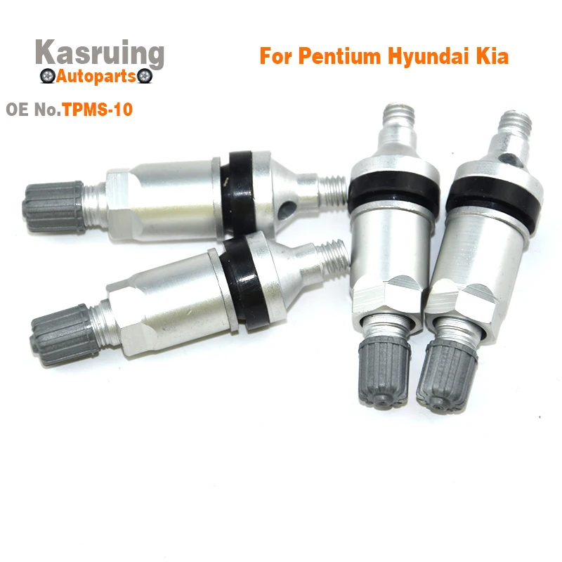 4pcs Aluminum TPMS Tire Valves for Hyundai Tubeless Valve for Kia Tyre Pressure Monitor System Sensor Valve Stem Repair Kit