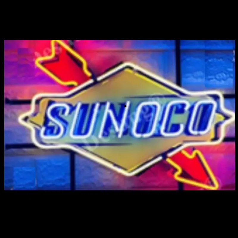 

Custom Sunoco Gas Gasoline Motor Oil Glass Neon Light Sign Beer Bar