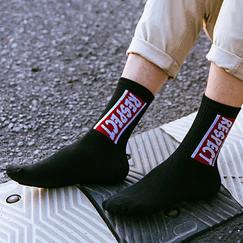 Chaussettes courtes de skateboard pour hommes et femmes, Hip-Hop, Harajuku, Art dehors, Basketball, Coton, Heureux, Drôle, Cadeaux de Noël, 29 styles