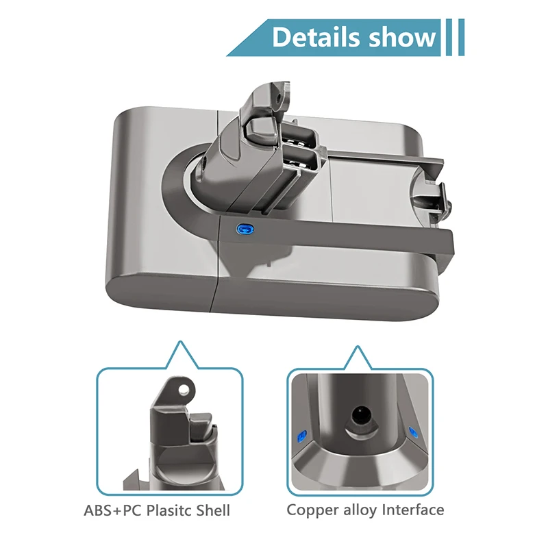 21.6V 6.0Ah dla Dyson V6 bateria zastępcza DC62 DC59 DC58 SV03 SV04 SV09 V6 zwierząt Motorhead V6 Slim V6 absolutnej próżni ciasto