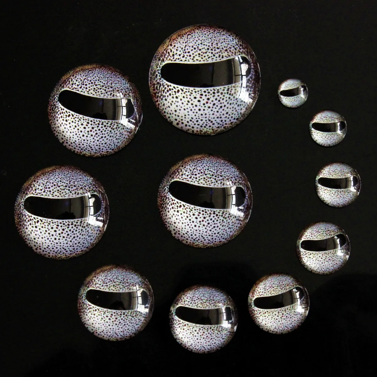 8 10 12 14 16 18 20 25 30mm Octopus Eyes Round Pattern Glass Cabochon Flatback Photo Base DIY Jewelry Making Accessory K06251