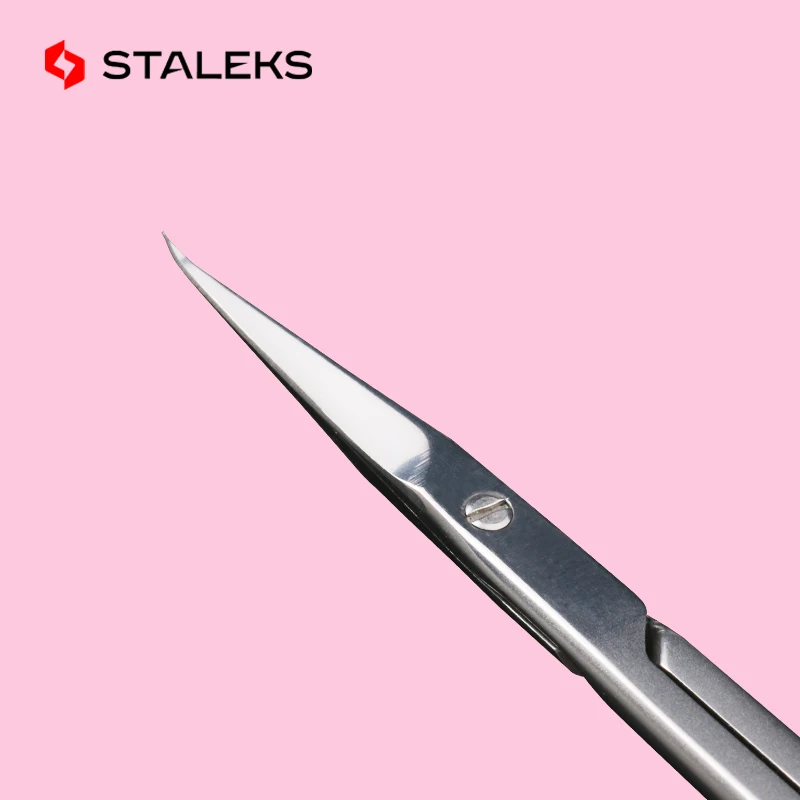 1pc STALEKS Smart 41-3 Stainless Steel Dead Skin Scissors Eagle Beak Hook Scissors Eyebrow Nose Hair Scissor Nursing Tools