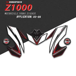 New sale Front Fairing Motorcycle Number Board 3D Gel Protector stickers decals for Kawasaki z1000 2003 2004 2005 2006 z 1000