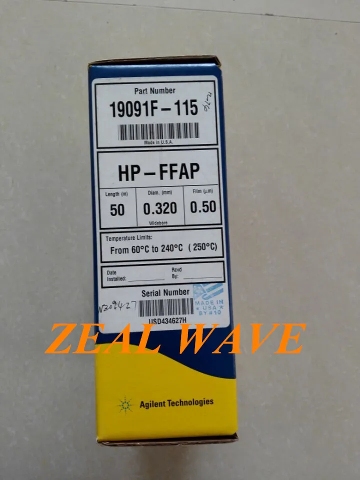 Agilent Gas Capillary Chromatography Column HP-FFAP 50m  0.32mm  0.5um 19091F-115 1 piece