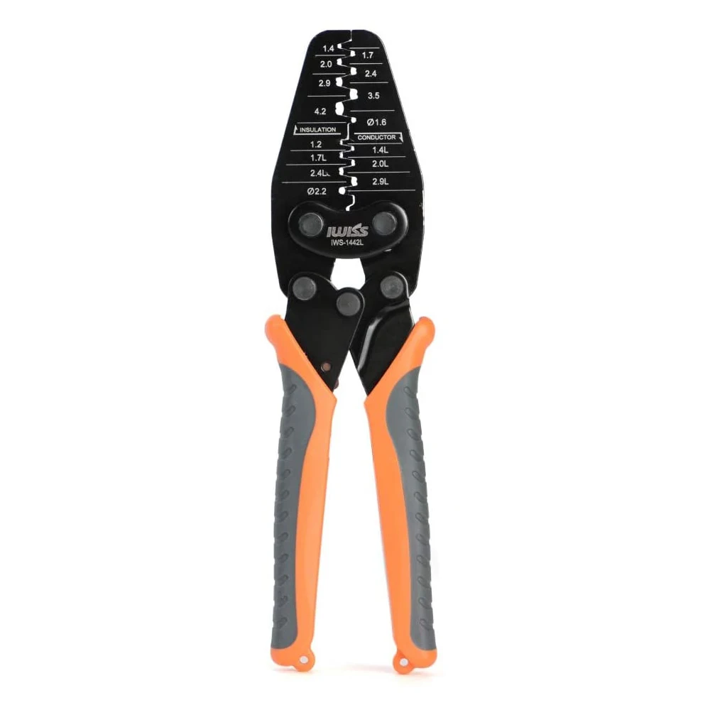 IWS-1442L Micro Connector Crimping Plier for Crimper AWG30-14 Open-Barrel Terminals Molex,TE AMP,JST,HRS Multi Mini Hand Tools