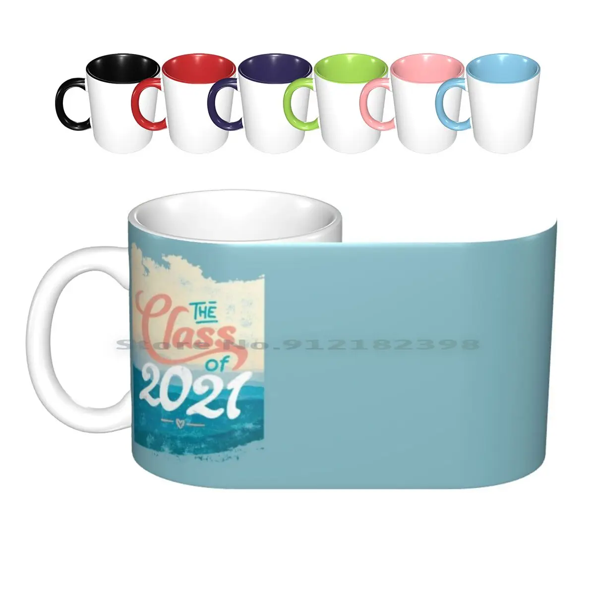 Vinatge Class Of 2021 Graduation Graphic Ceramic Mugs Coffee Cups Milk Tea Mug College University Student Ceremony Diploma