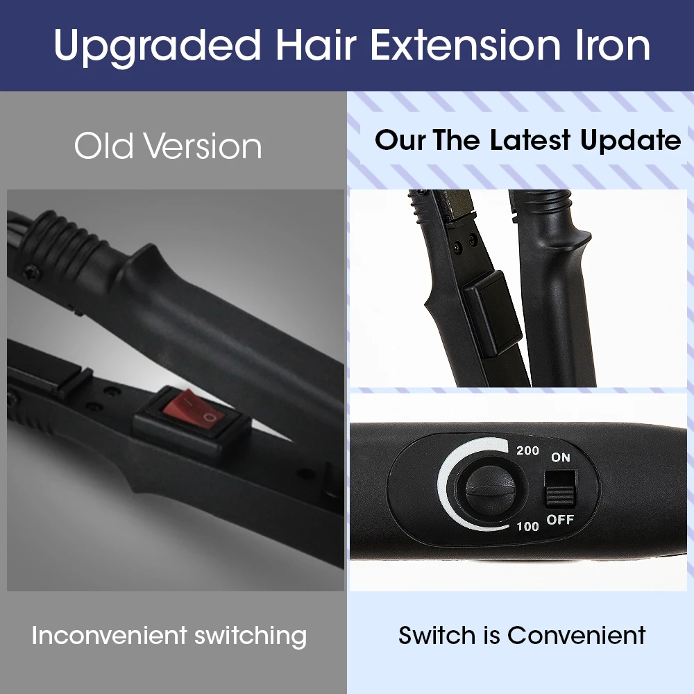 Professional Variable Constant Heat hair extension iron  Keratin Bonding Tools fusion Heat connector machine hair extension kit