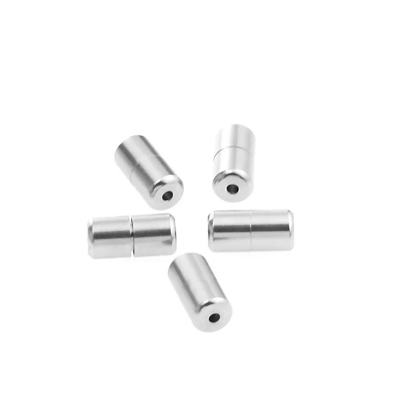 5pcs/lot stainless steel Screw Clasps Necklace Bracelet Findings Cylinder Silver Color DIY Jewelry Making Craft Findings