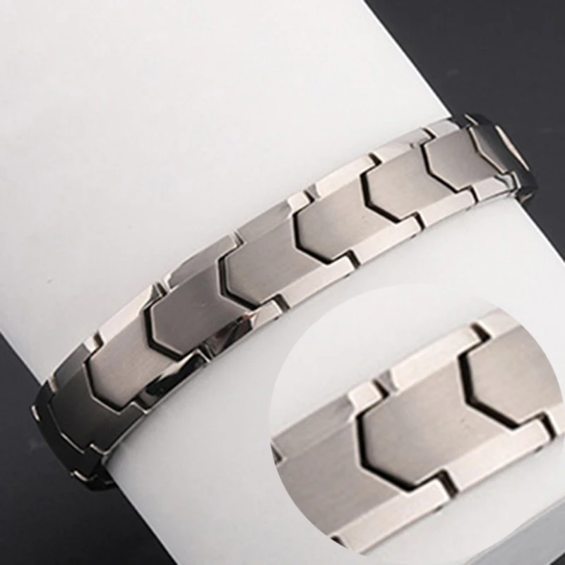 Women's Pure Titanium Bracelet with Germanium Inlay Jewelry Gift