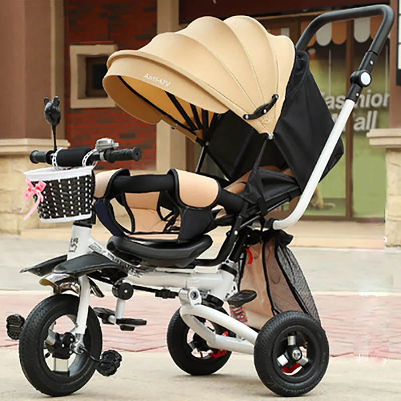 Children\'s Tricycle Kids Bike Three-wheeled Baby Stroller Infant Tricycle 3 Wheel Bicycle Toddler Trike Boys Girls Birthday Gift