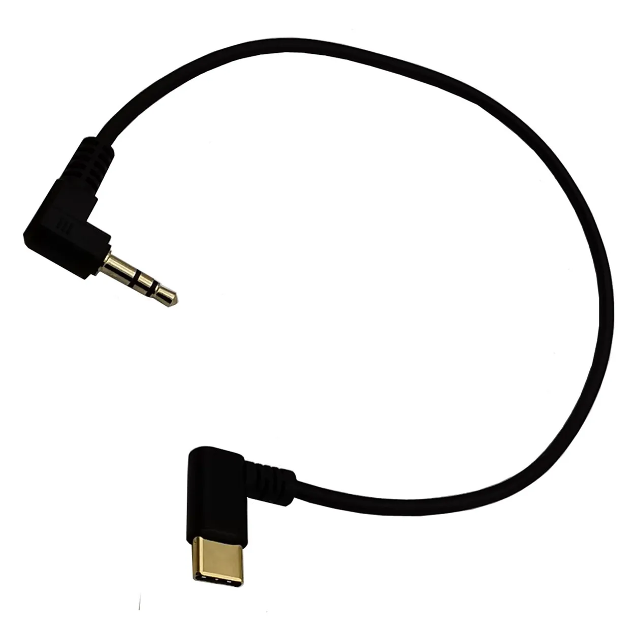 3.5mm 2.5mm Audio to USB C Cable, 90 Degree angle USB Type-C to 2.5 3.5 mm elbow Male AUX Headphone Jack 0.25cm cable 1FT